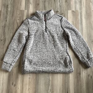 Original Weatherproof Vintage Gray Fleece Sherpa Jacket  Size Medium
